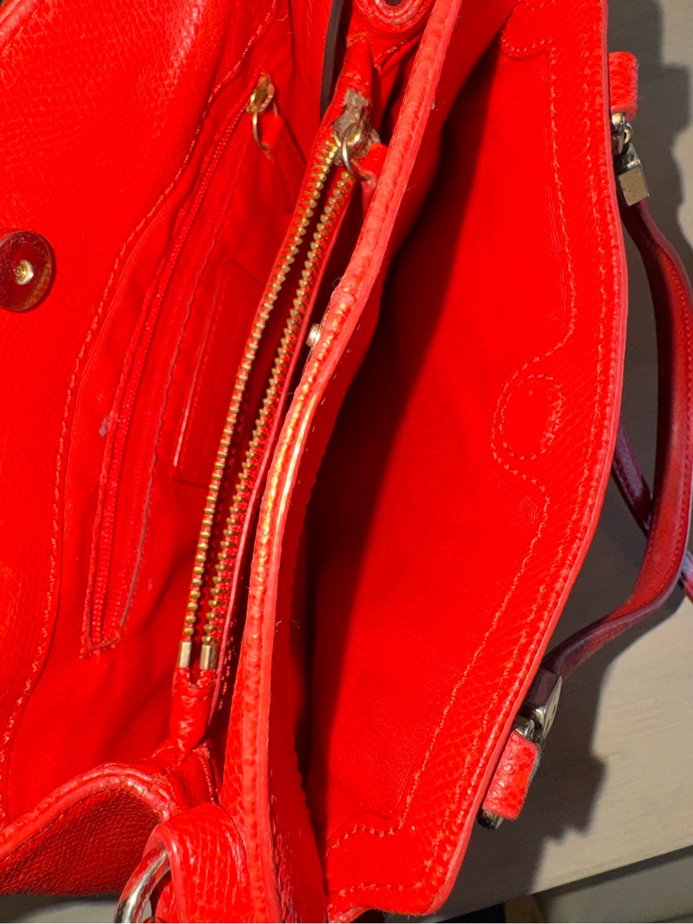 Coach Minetta Leather Crossbody Satchel Tote Bag-HARD TO FIND Cardinal Red! - Picture 15 of 16